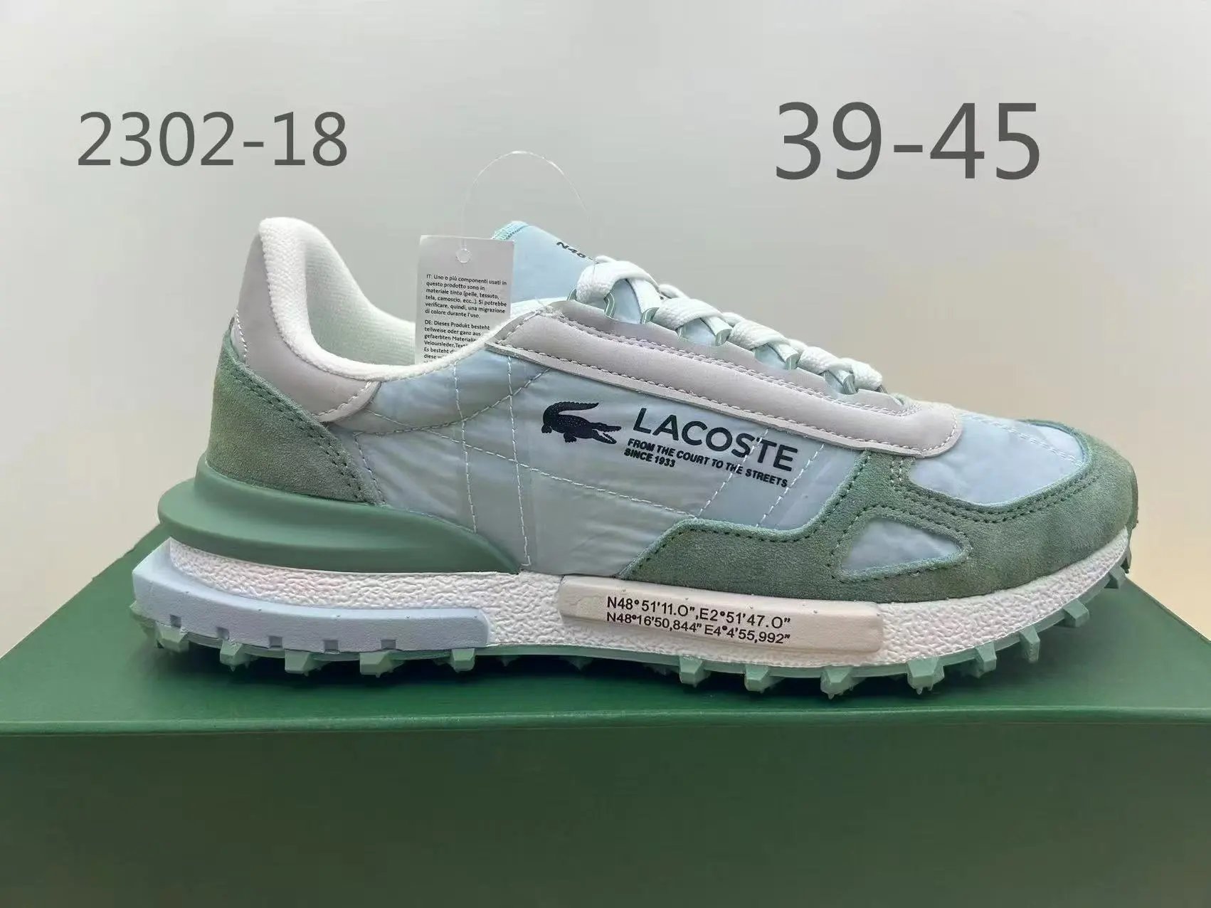 Lacoste Sneakers Low-top lace-up with crocodile side patch — 36