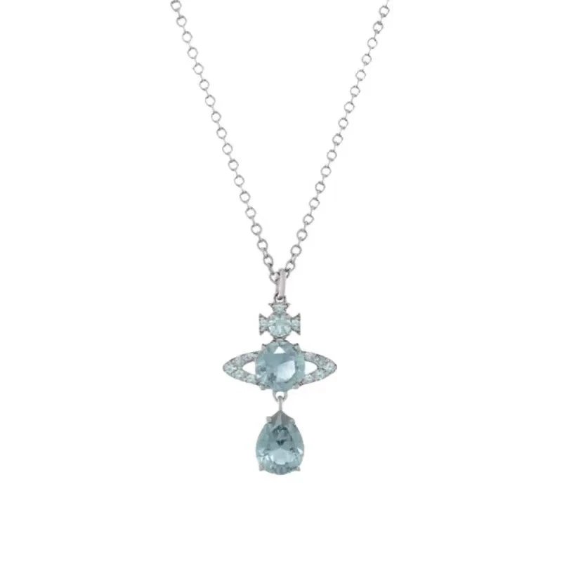 Vivienne Westwood Jewelry Crystal Orb Safety Pin Necklace — 10