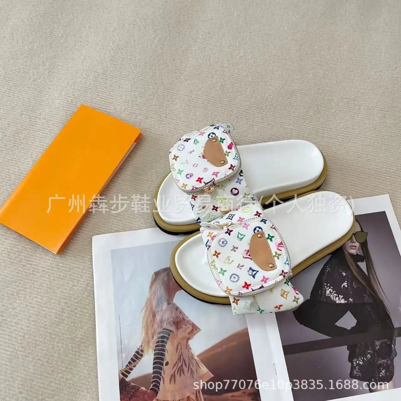Dior Sandals Logo Strap Flat Slide — 30