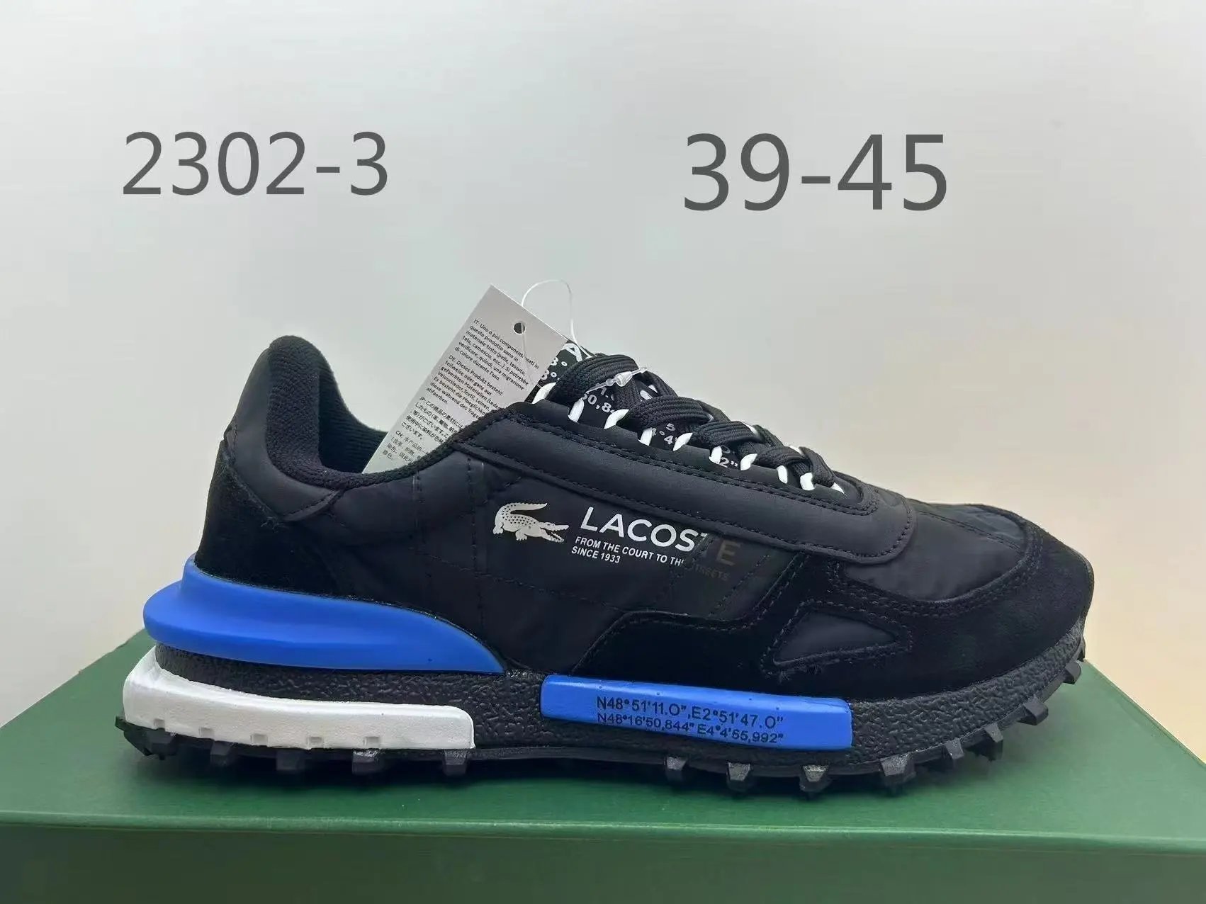 Lacoste Sneakers Low-top lace-up with crocodile side patch — 38
