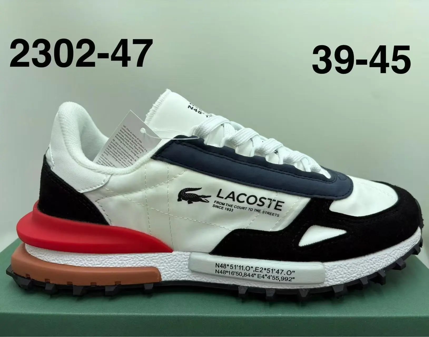 Lacoste Sneakers Low-top lace-up with crocodile side patch — 30