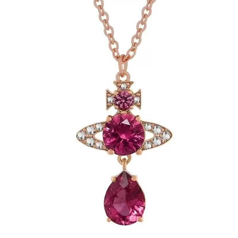 Vivienne Westwood Jewelry Crystal Orb Safety Pin Necklace — 8