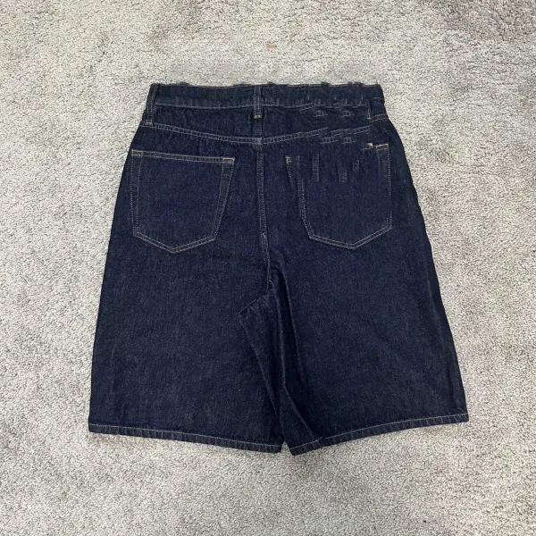 Design Light Wash Denim Shorts - 7
