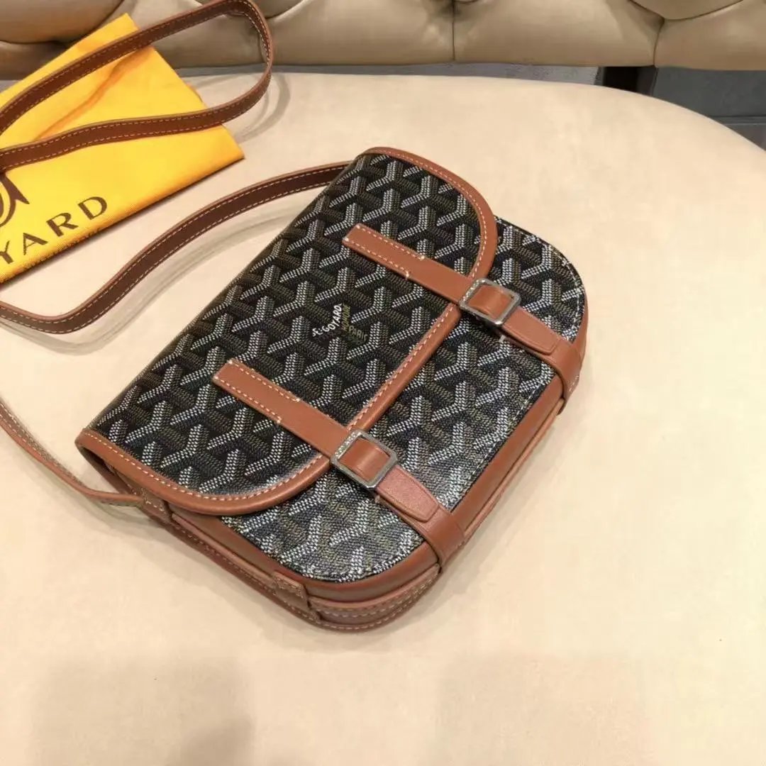 Goyard Travel Bags Goyardine Monogram Zip Cosmetic Pouch with Wrist Strap — 22 (22*8.5*17cm)