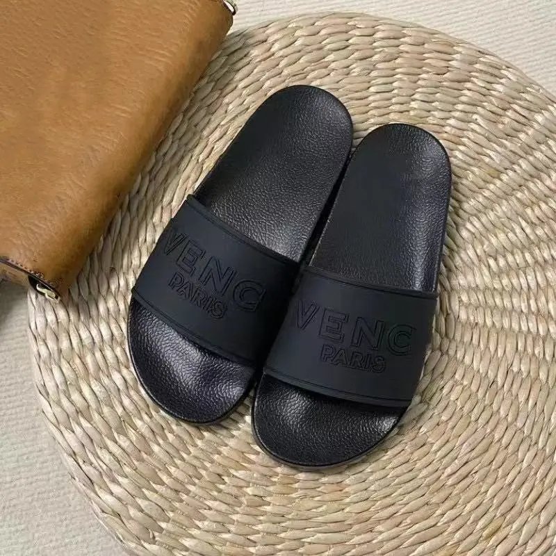 Unbranded Slippers Slide with patterned wide strap — 34