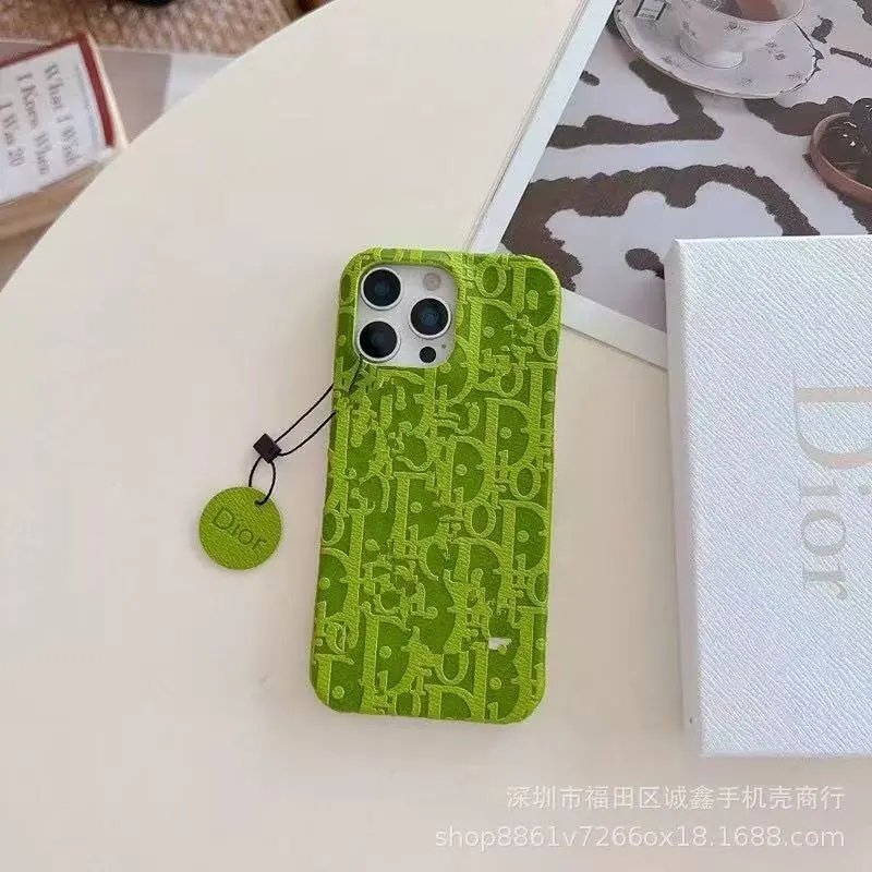Dior Phone Cases Embroidered Oblique Monogram Fabric Case — 7
