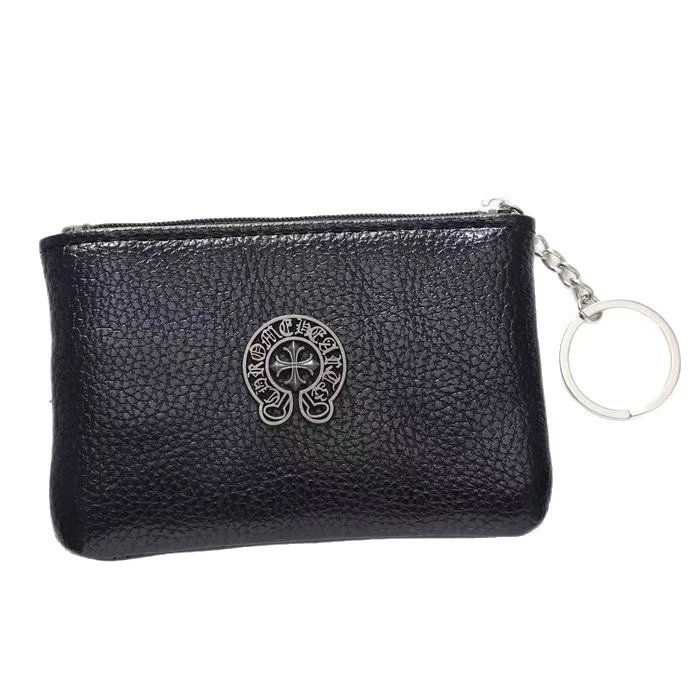 Chrome Hearts Wallets & Card Holders Black Leather Holder with Gothic Cross Hardware — 6