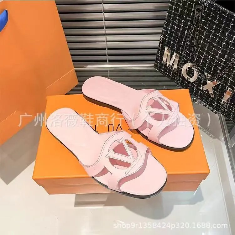 Unbranded Sandals Woven square-toe slide with triangle appliqué — 17