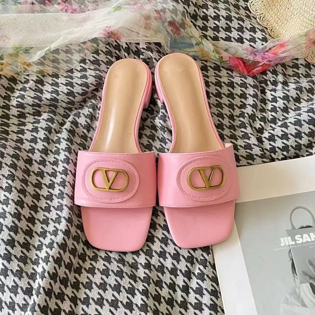 Unbranded Sandals Woven square-toe slide with triangle appliqué — 8