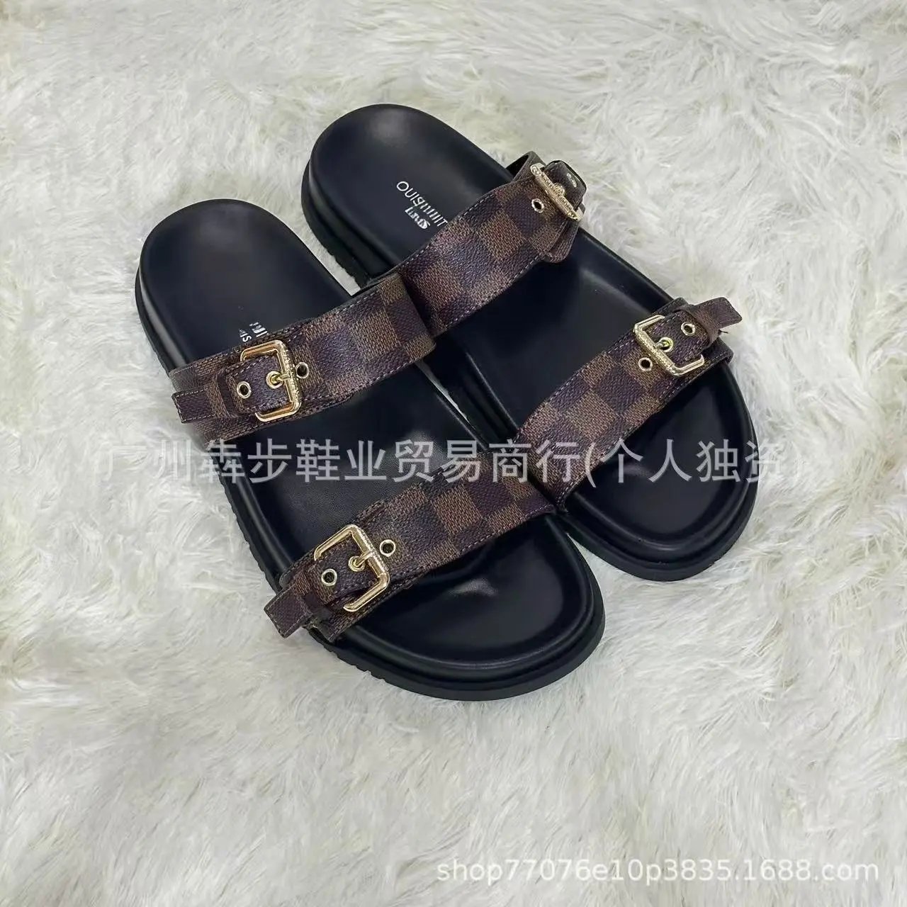 Dior Sandals Logo Strap Flat Slide — 15