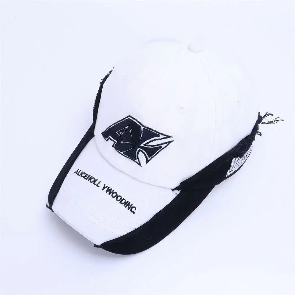Diesel Hats Distressed Denim Baseball Cap with Embroidered Logo — 15