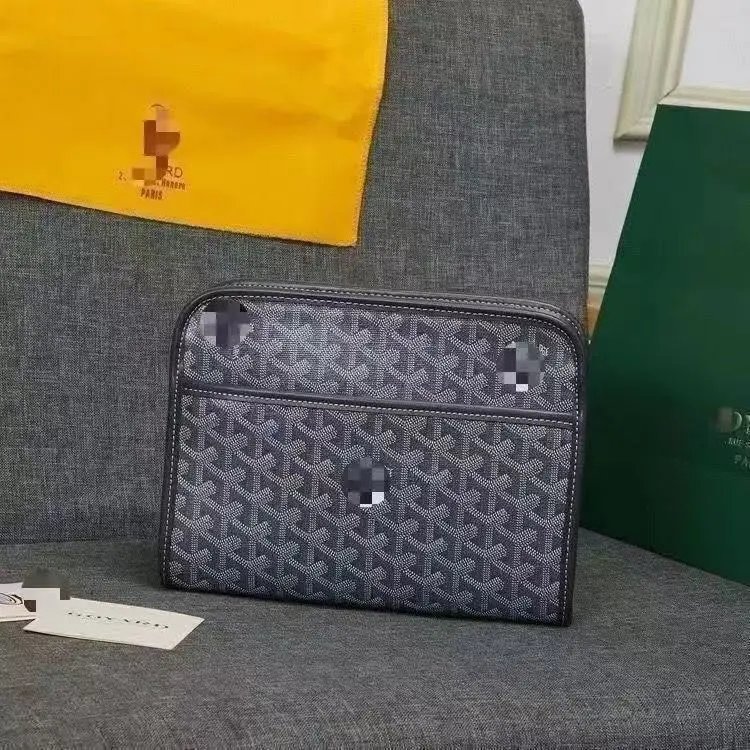 Goyard Travel Bags Goyardine Monogram Zip Cosmetic Pouch with Wrist Strap — 24 (26*20*5cm)