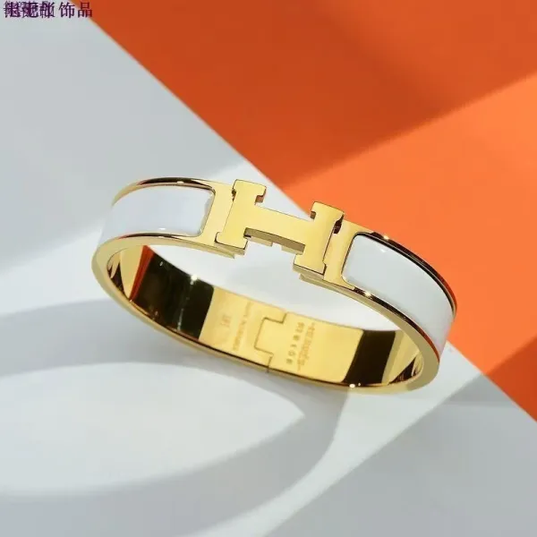 Hermès Clic H Bracelet Black Ceramic and Stainless Steel Bracelet - 4