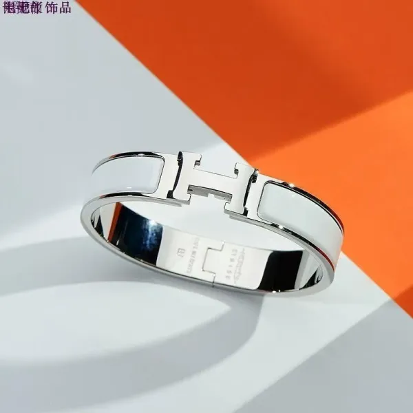 Hermès Clic H Bracelet Black Ceramic and Stainless Steel Bracelet - 5