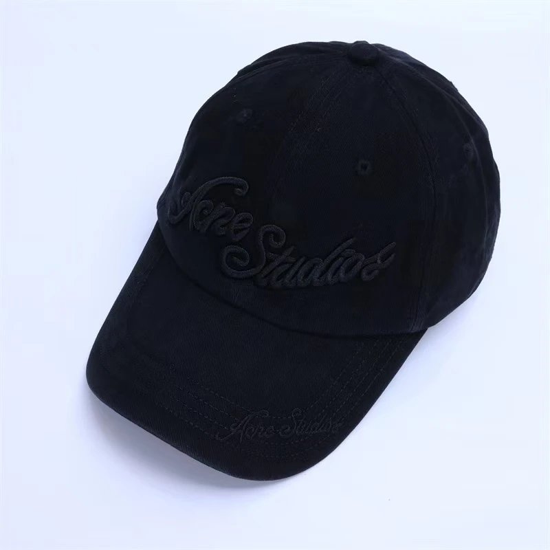 Diesel Hats Distressed Denim Baseball Cap with Embroidered Logo — 21