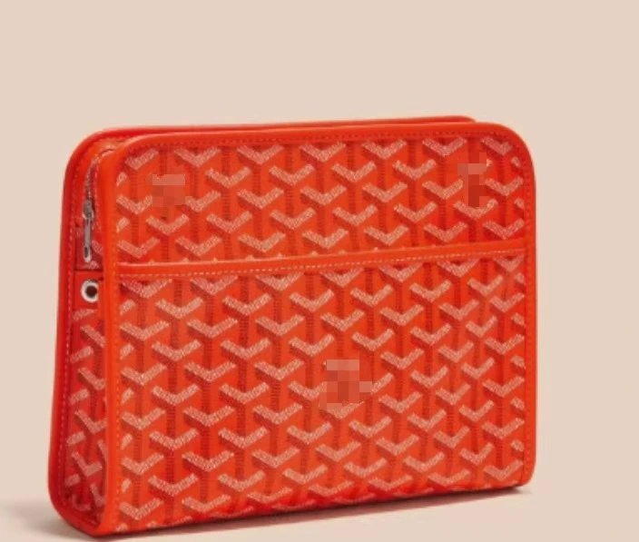 Goyard Travel Bags Goyardine Monogram Zip Cosmetic Pouch with Wrist Strap — 26 (26*20*5cm)