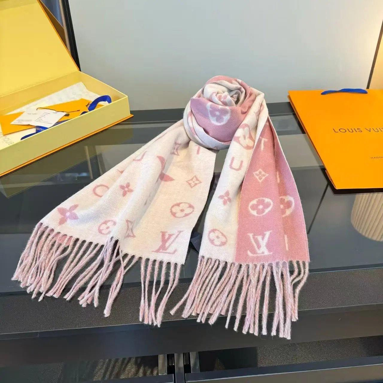 Acne Studios Scarves Plaid fringed scarf image 9