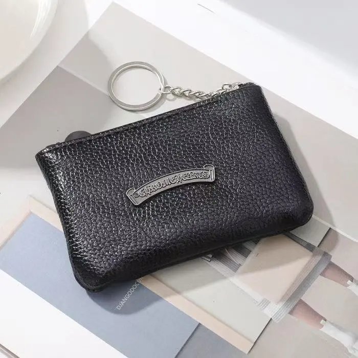 Chrome Hearts Wallets & Card Holders Black Leather Holder with Gothic Cross Hardware — 3