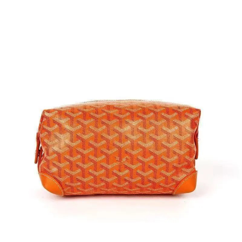 Goyard Travel Bags Goyardine Monogram Zip Cosmetic Pouch with Wrist Strap — 16 (25*12*12cm)