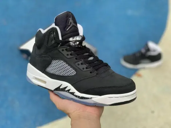 Air Jordan 5 Retro Black White Sneakers - 1
