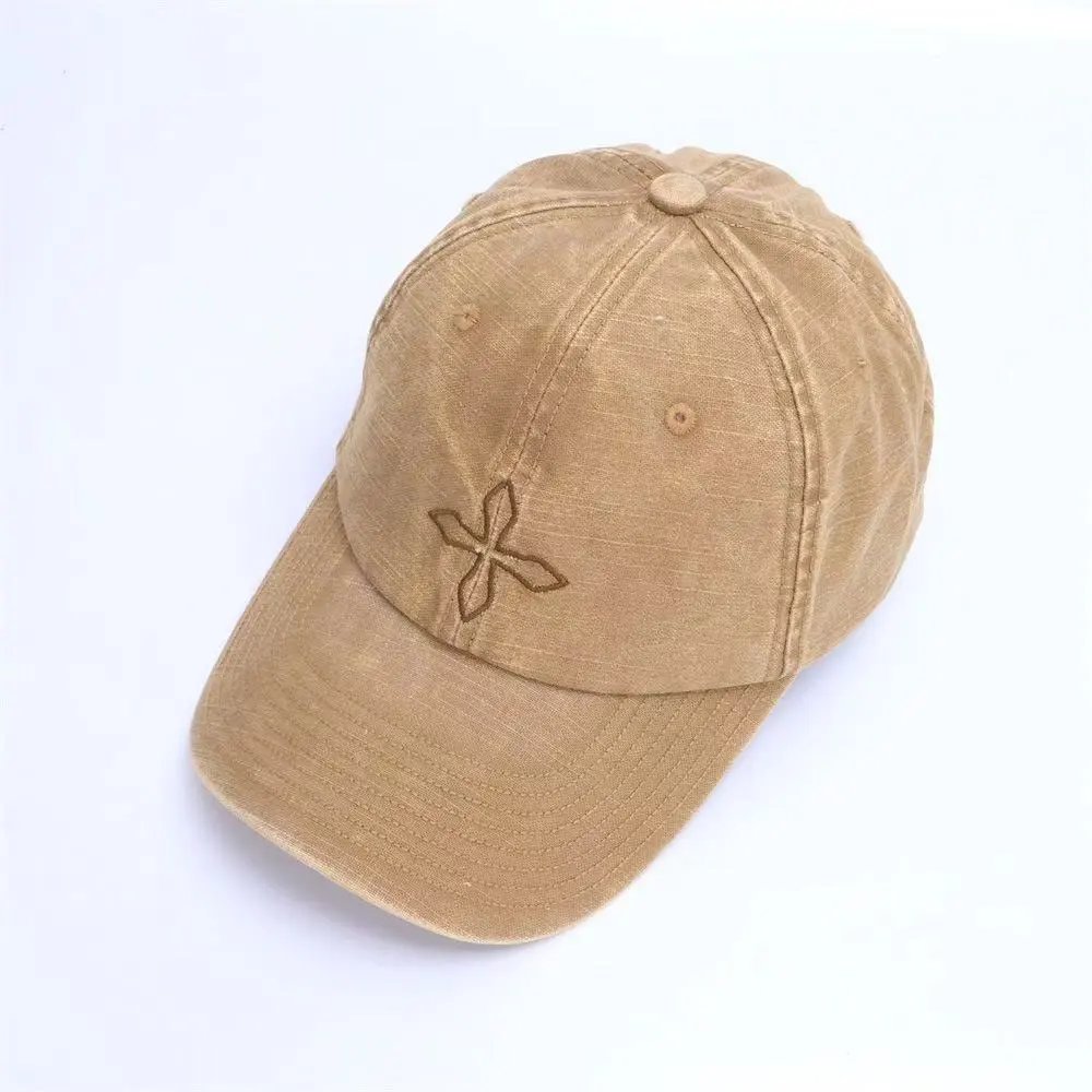 Diesel Hats Distressed Denim Baseball Cap with Embroidered Logo — 5