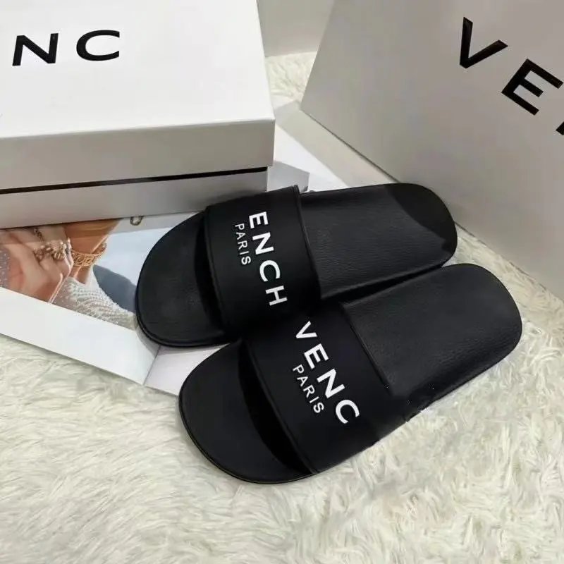 Unbranded Slippers Slide with patterned wide strap — 39