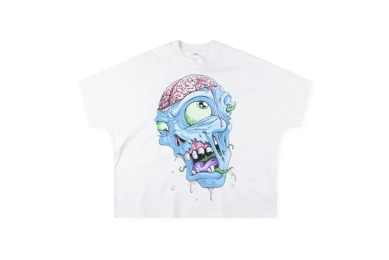 24FW 嘻哈潮牌 欧美高街卡通抽象Kid logo小孩印花 男女卫衣 T恤