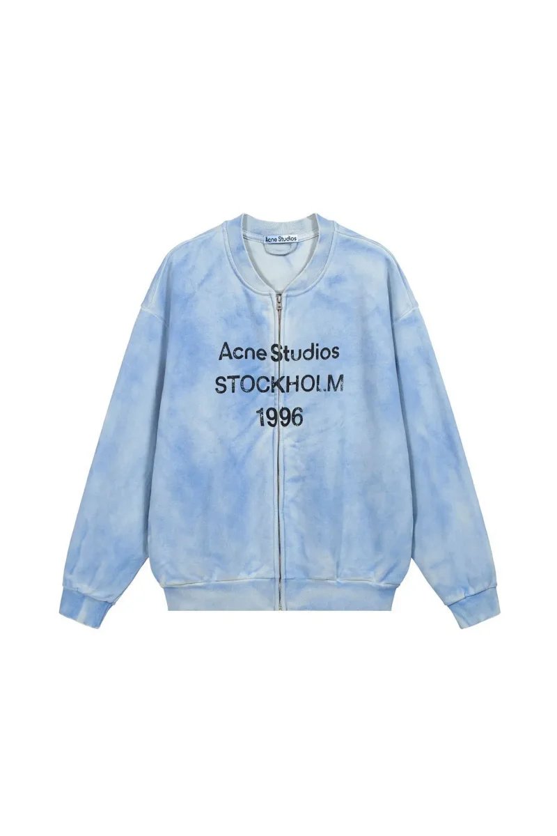 Retro washed distressed printed letter hooded crew neck sweatshirt for men and women