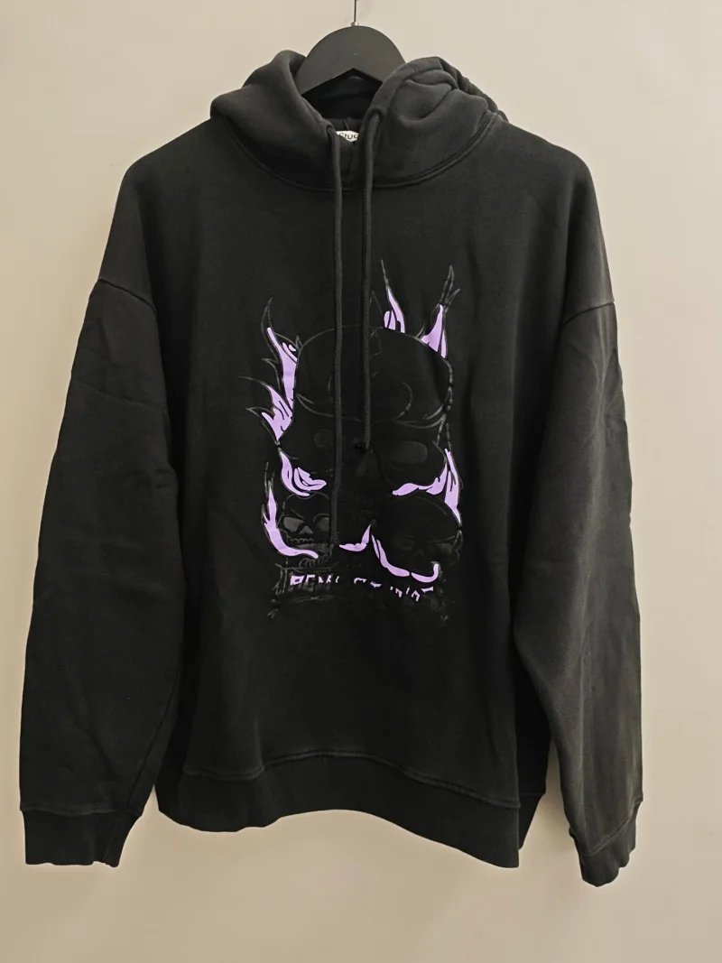 Washed distressed hoodie loose casual top