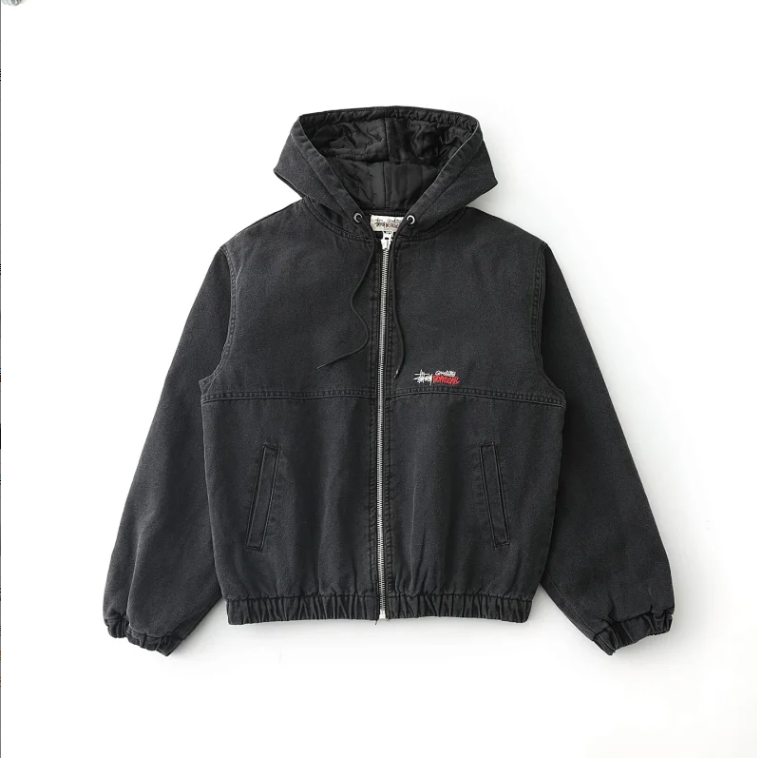 Stussy denim hooded jacket