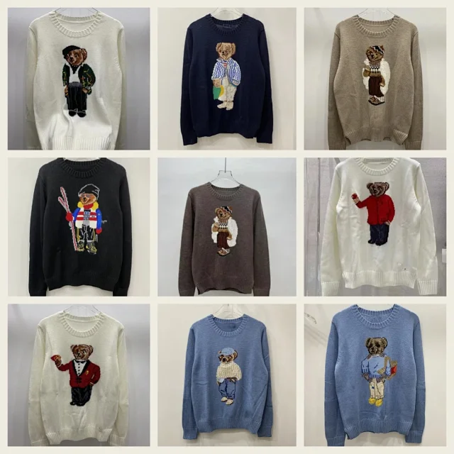 Unbranded Knitwear Crewneck bear graphic knit sweater product detail image 1