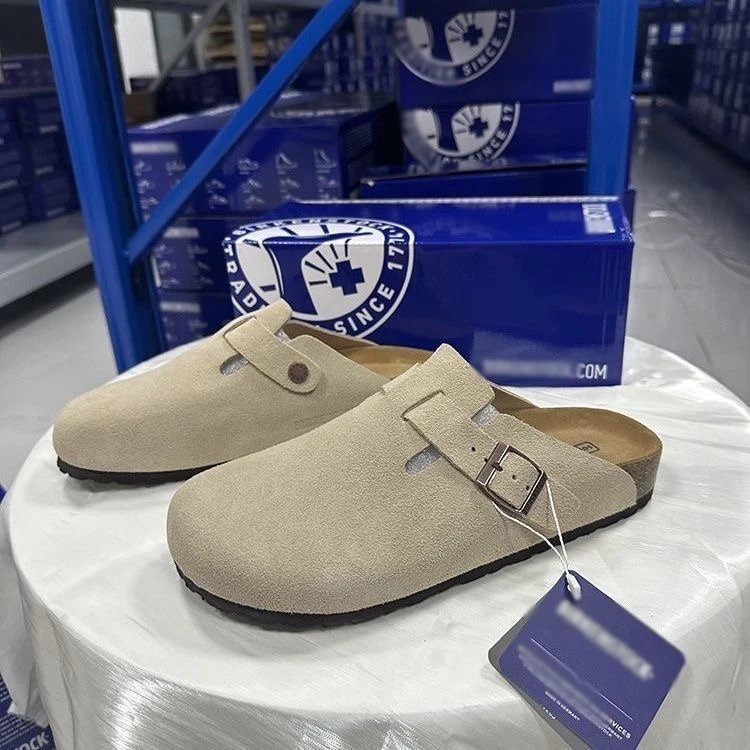 Birkenstock Slippers Boston suede buckle clogs image 2