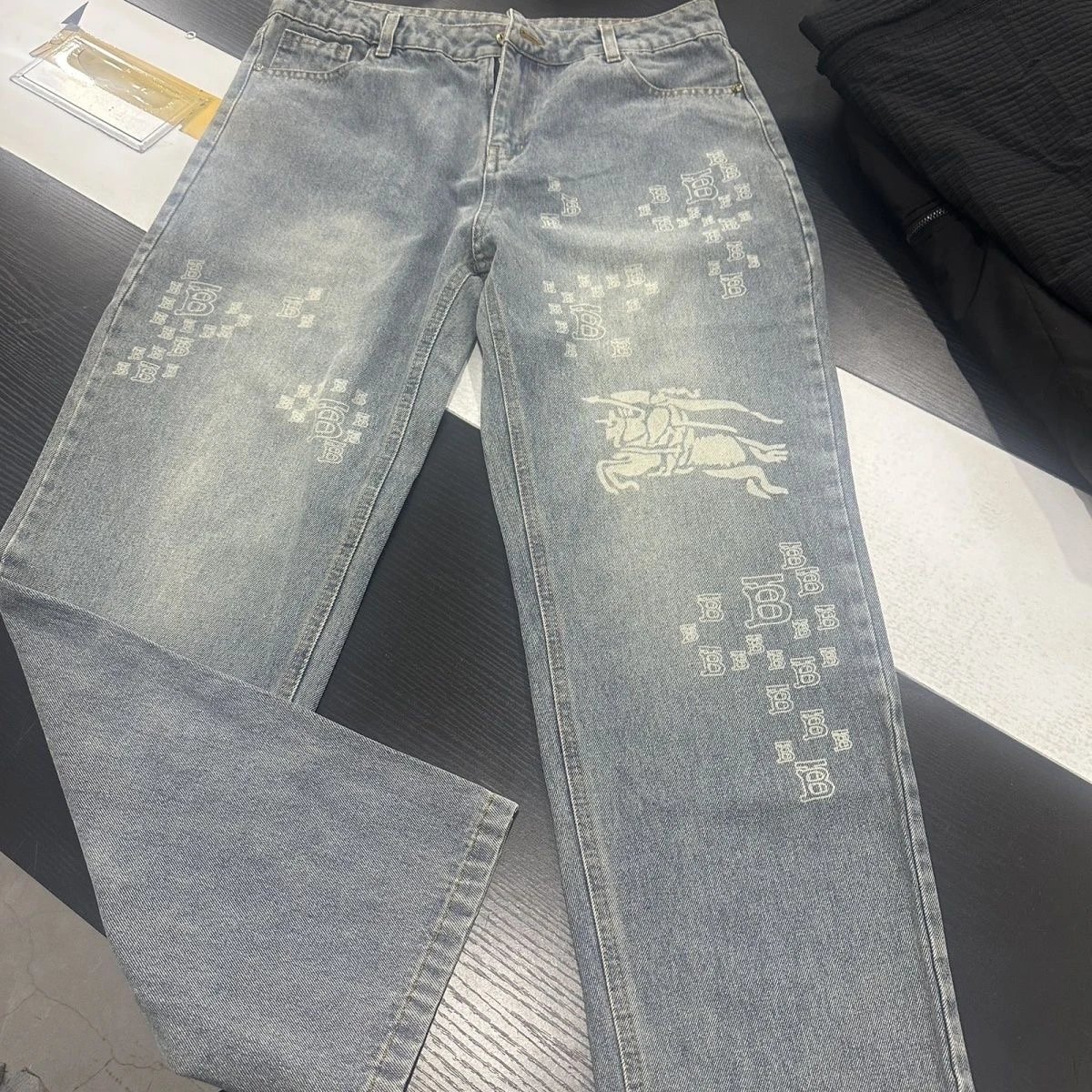 Prada Re-Nylon Jeans Blue Denim - 7