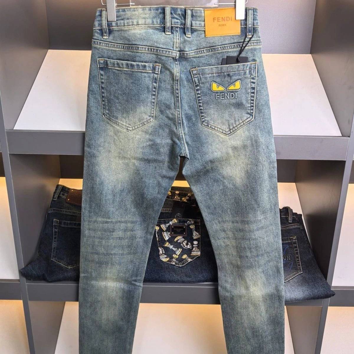 Prada Re-Nylon Jeans Blue Denim - 5