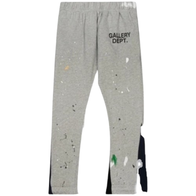 High-Street Drawstring Hand-Painted Splash Ink Patchwork Casual Flared Sweatpants