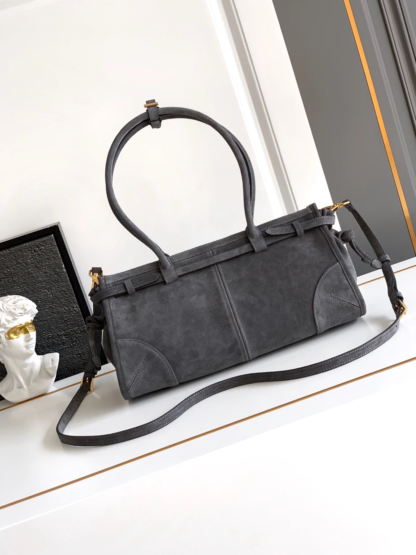 [TOP] LusSolf pelle scamosciata grigio antracite