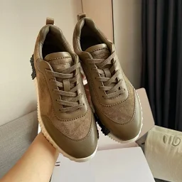 thumbnail for H family men's leather versatile heightened sneakers men's casual breathable small white shoes women's foreign trade black board shoes men