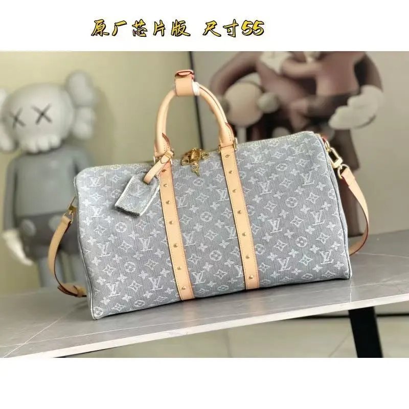Louis Vuitton Travel Bags Monogram duffel bag with shoulder strap — 23