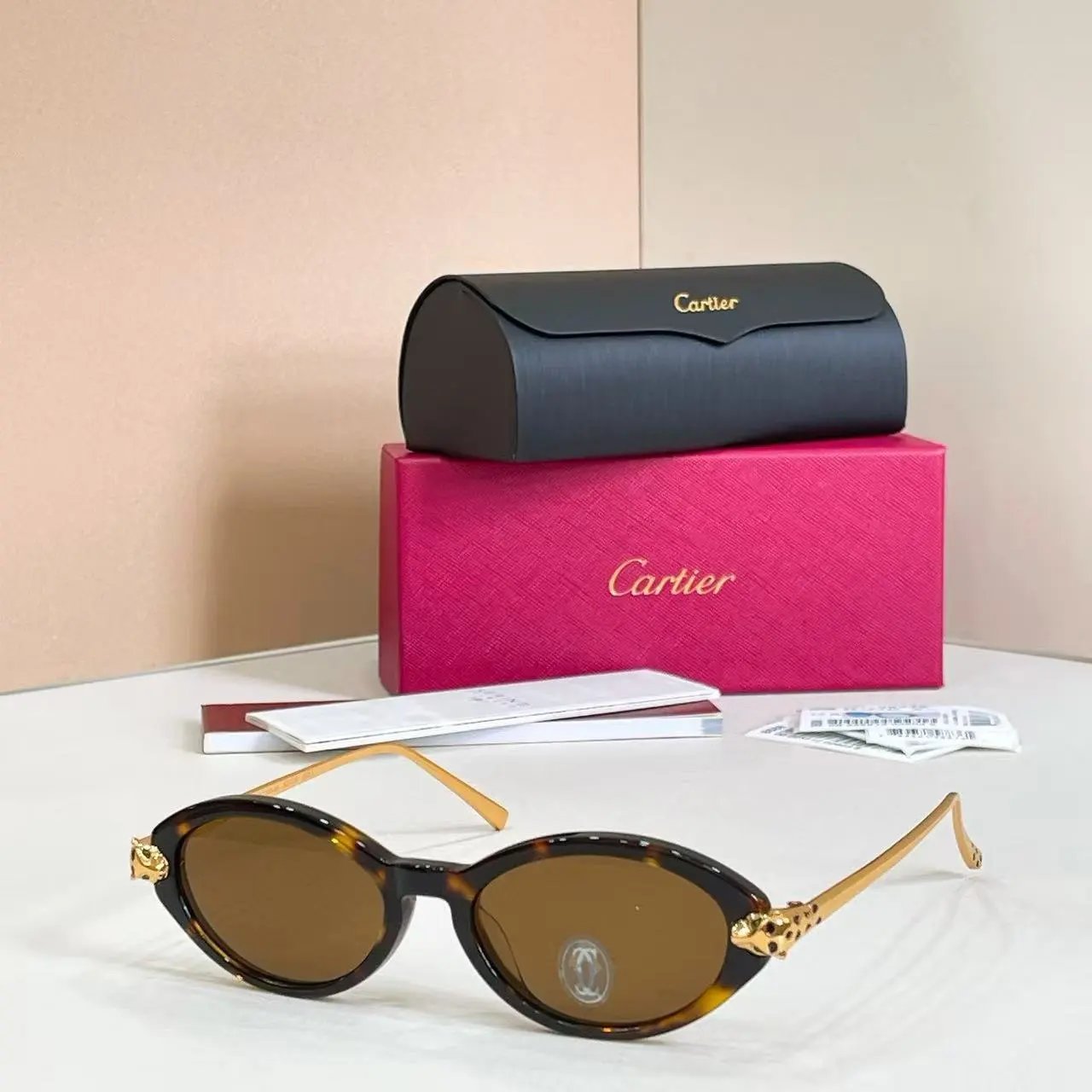 Cartier Eyewear 2011 Round Metal-Frame Sunglasses — 33