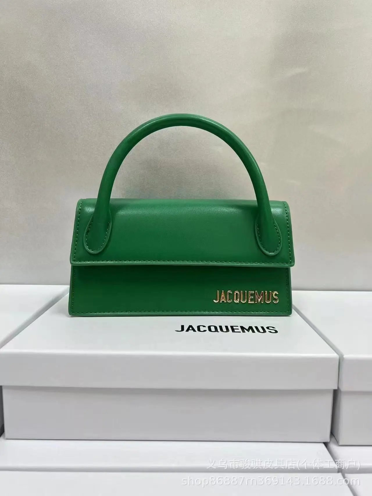 Jacquemus Handbags Structured flap handbag with top handles and detachable shoulder strap — 5(21.5cm)