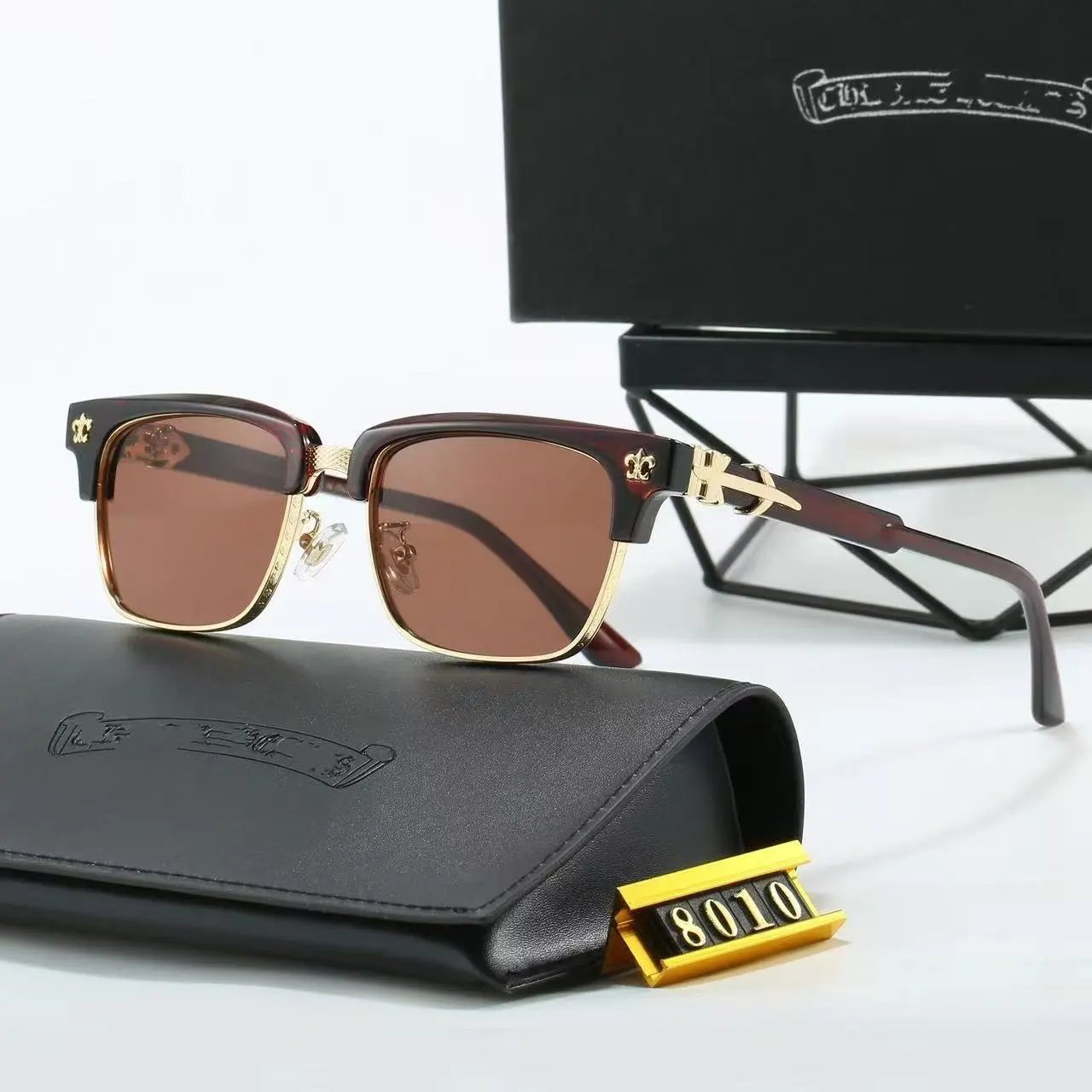 Chrome Hearts Eyewear Square Clear-Lens Eyeglass Frames with Cross Motifs product image