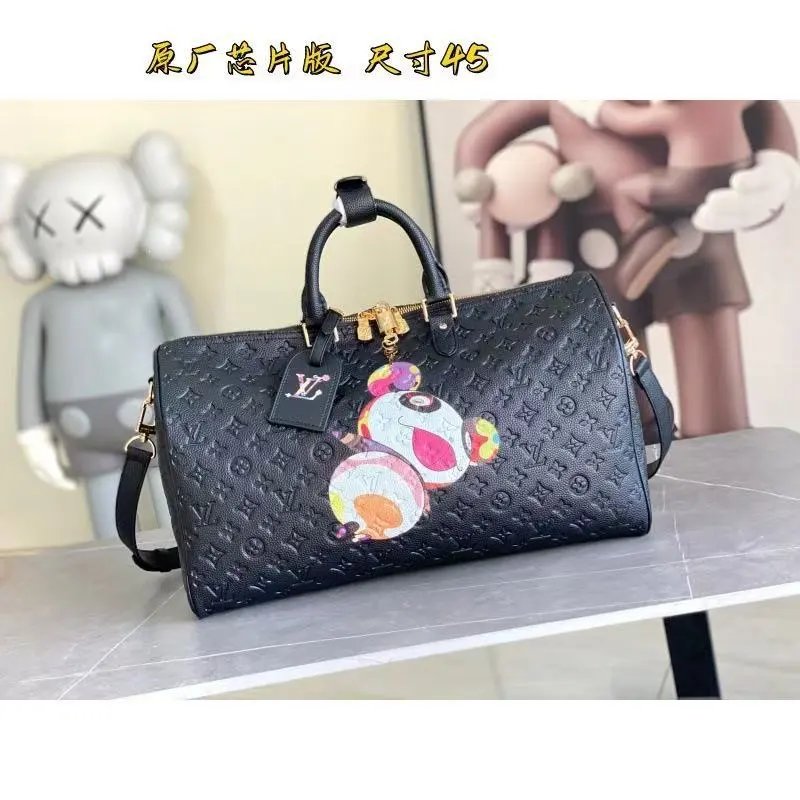 Louis Vuitton Travel Bags Monogram duffel bag with shoulder strap — 16