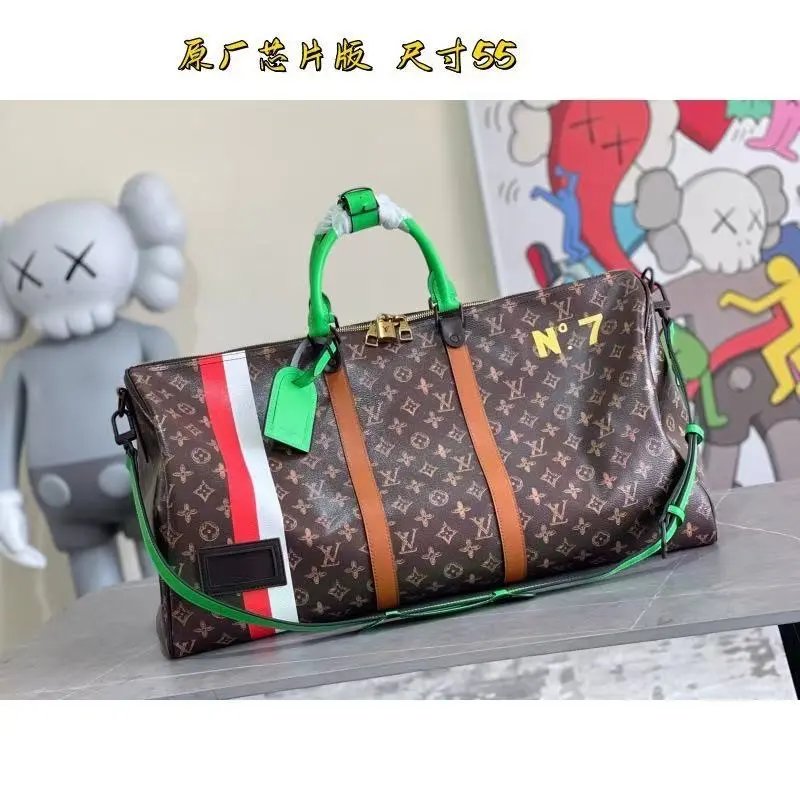 Louis Vuitton Travel Bags Monogram duffel bag with shoulder strap — 26