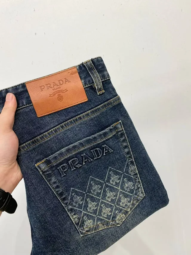 Prada Jeans Embroidered back-pocket product detail image 1