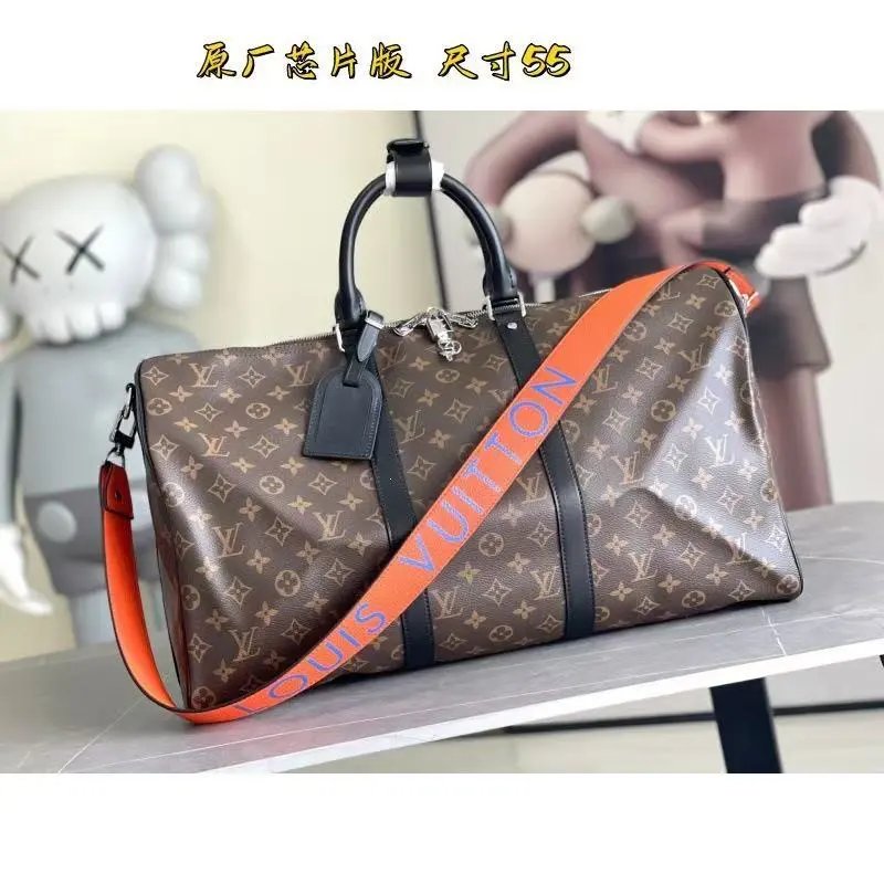 Louis Vuitton Travel Bags Monogram duffel bag with shoulder strap — 40
