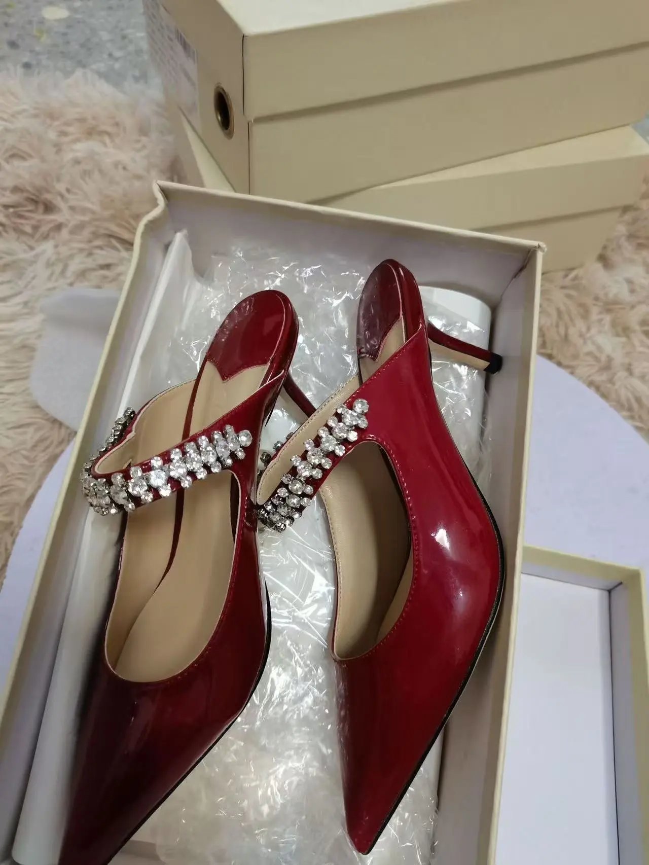 Unbranded Sandals Studded multi-strap open-toe slide — 30 Stiletto heel