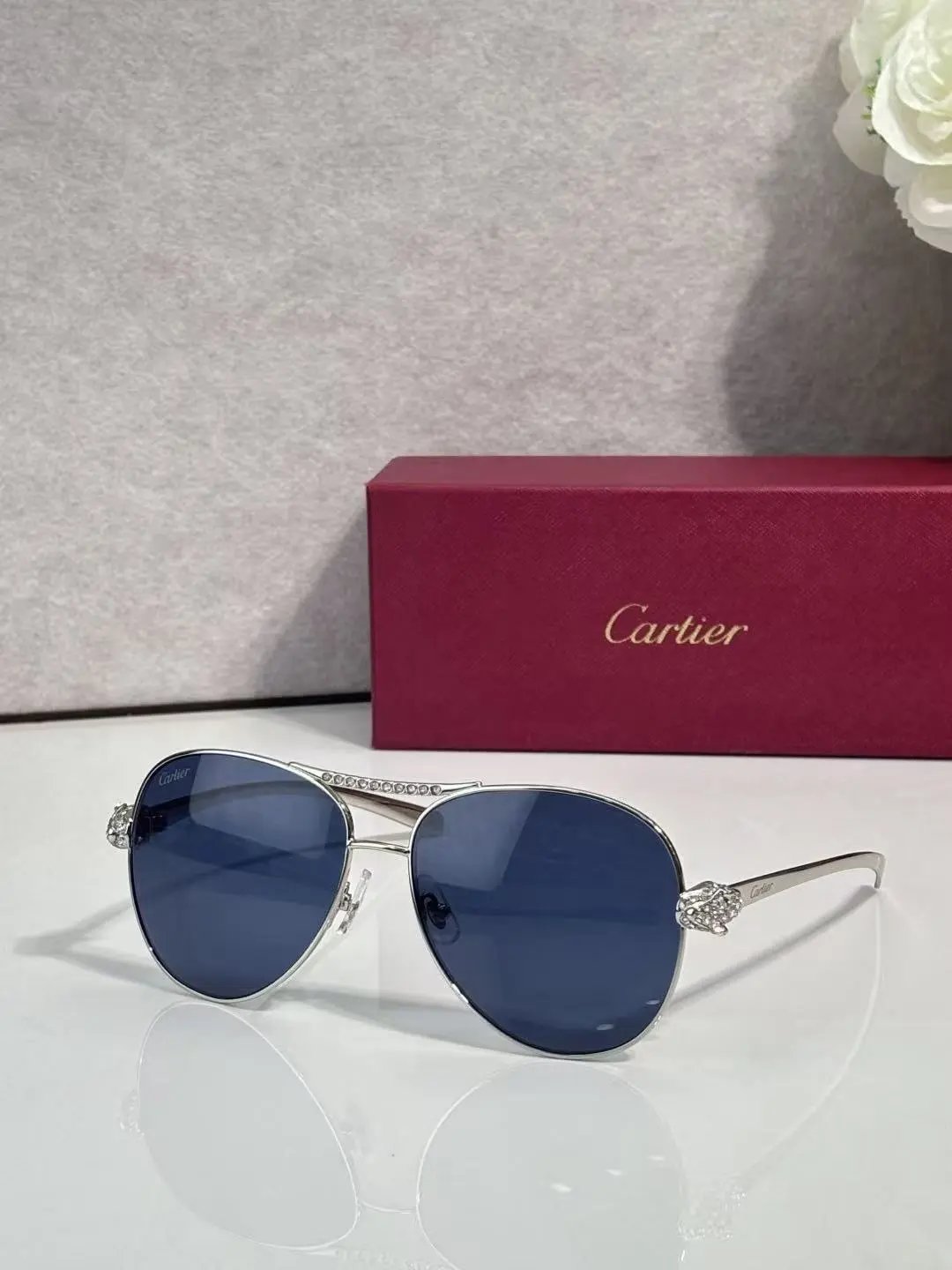 Cartier Eyewear 2011 Round Metal-Frame Sunglasses — 27