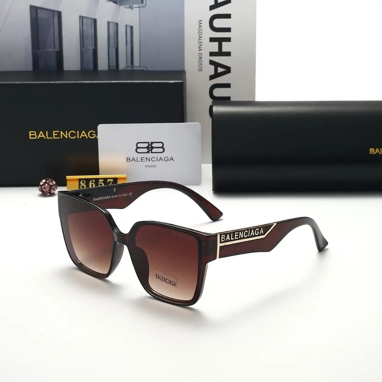 Balenciaga Eyewear Rectangular Logo Sunglasses — 16