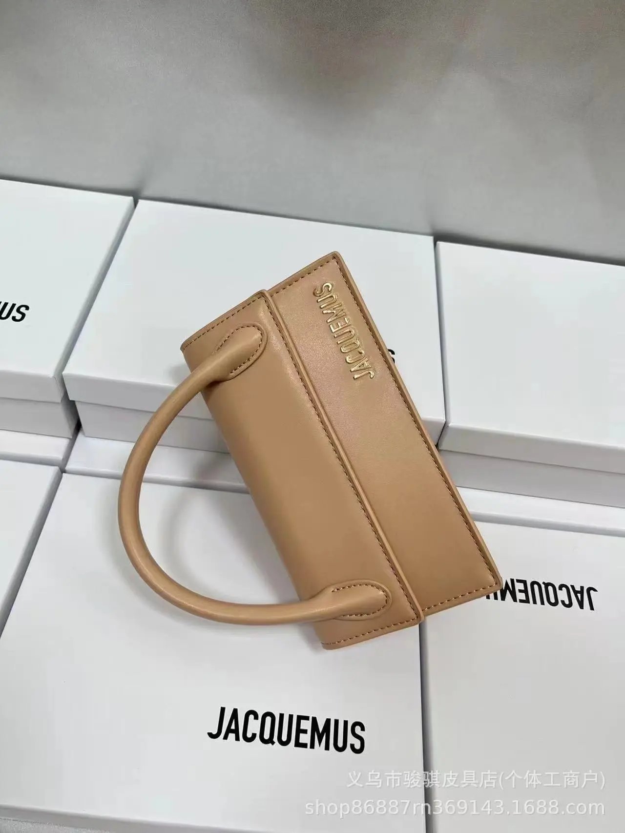 Jacquemus Handbags Structured flap handbag with top handles and detachable shoulder strap — 9(21.5cm)