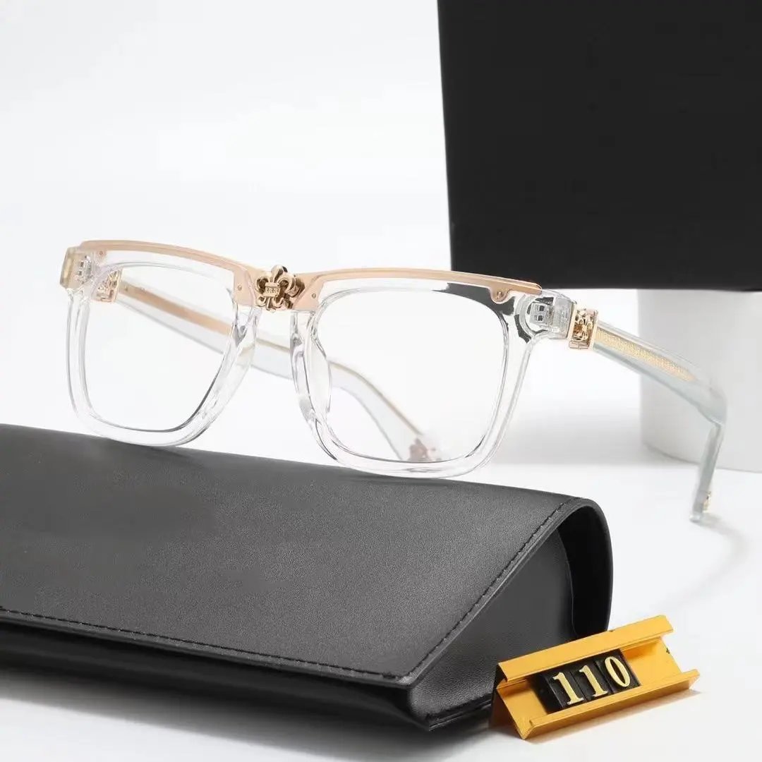 Chrome Hearts Eyewear Square Clear-Lens Eyeglass Frames with Cross Motifs product image